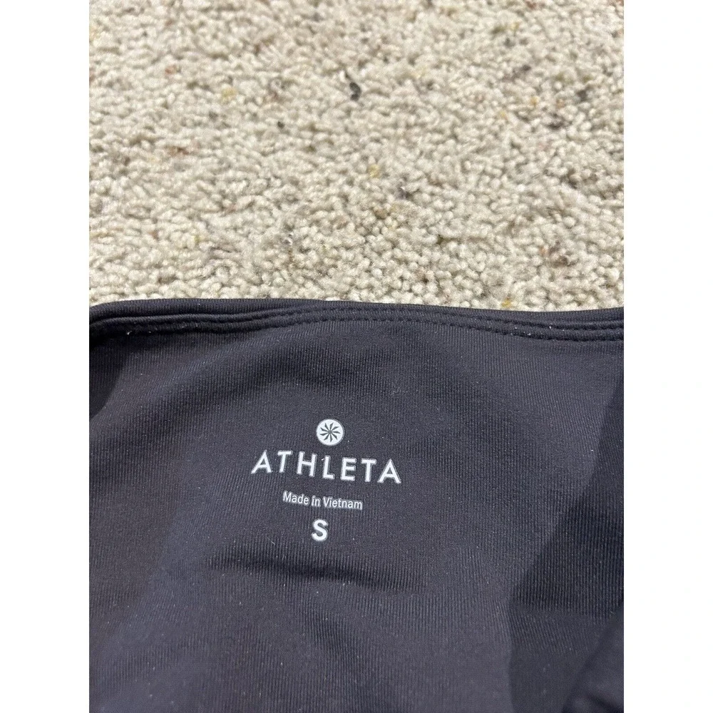 ATHLETA sz S High Rise Metro Drifter Tights Yoga Pants Zip Pants 349426 GRAY H23